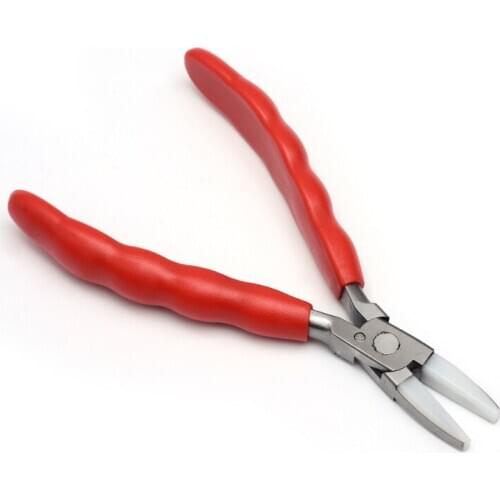 Carbon Steel Nylon Jaw Pliers Flat Nose Pliers with Snipe Covers Jewelry Making Tools 160x60x17mm