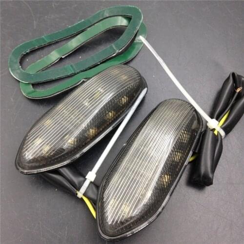 Aftermarket free shipping motorcycle parts 2 LEDTurn Signals Indicators Blinkers Lights For Suzuki GSXR600 750 1000 Smoke