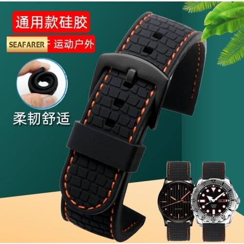 Rubber Silicone Watchband for Citizen TISSOT Mido Seiko Omega Strap Waterproof Rubber Silicone Watch Strap 18 20 22mm