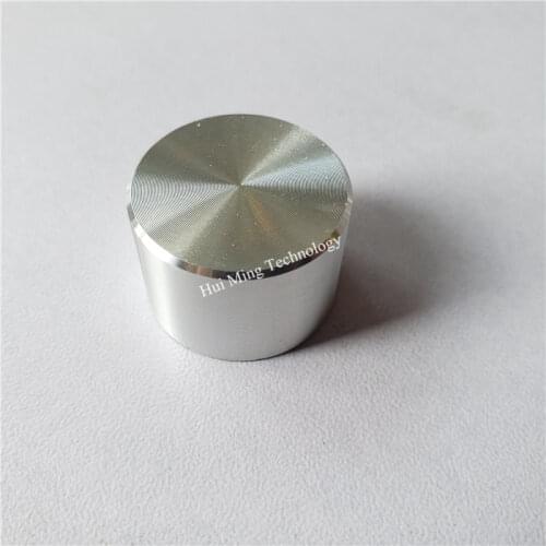 10pcs aluminum plastic cap knob potentiometer knob Smooth 22*15*6mm silver O shaft amplifier volume adjustment aluminum knob