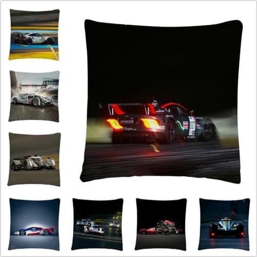 The Worlds Fastest Racing Pattern Linen Cushion Cover Pillow Case for Home Sofa Car Decor Pillowcase 45X45cm