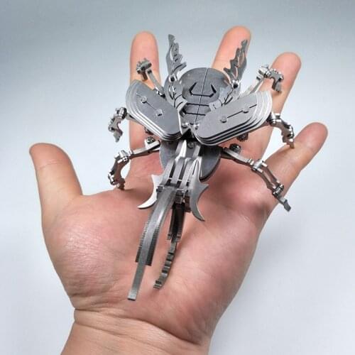 NFSTRIKE DIY Assemble Model Kit 3D Stainless Steel Assembly Detachable insect Model Home Office Table Ornaments Gift