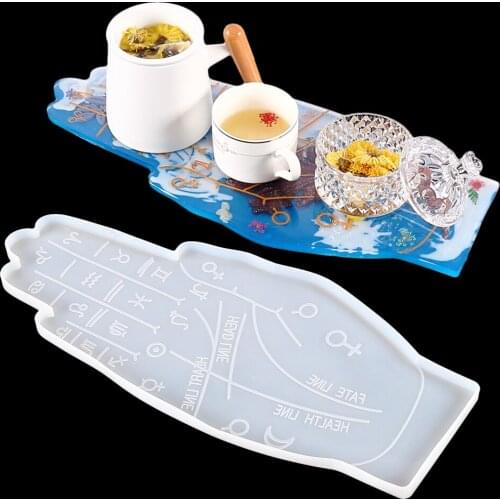 Palmistry Constellation Tray Silicone Mold Food Plate Dish Jewelry Craft Coaster Casting DIY Home Decoration