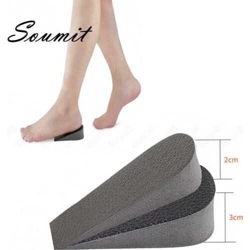 EVA Height Increase Insoles for Heel Lifting Inserts Sports Shoes Pad Men Women Shoe Half Heighten Cushion Sole Increased Pads