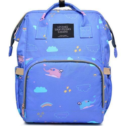 Mummy Diaper Bag Large Capacity Maternity Travel Backpack Waterproof Nursing Baby Care Cartoon Elephant Printing Bags MBG0140