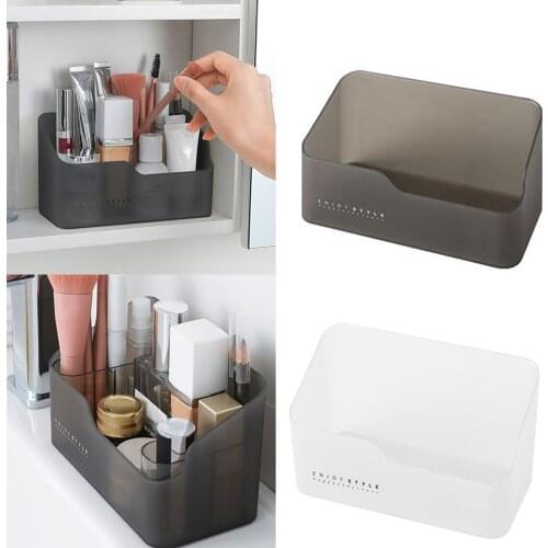 Bathroom Supplies Storage Rack Plastic Cosmetic Organizer Makeup Storage Case Makeup Organizer Desktop Storage Box