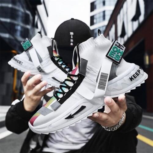 Outdoor Sport Shoes Thick Bottom Running Shoes for Men White Sneakers Man Training Athletic Jogging Shoes Zapatillas