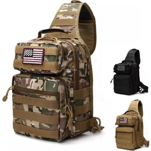 Outdoor Sport Hunting Chest Bag MOLLE Tactical Single Shoulder Bags Nylon Men Military Chest Pack Unisex