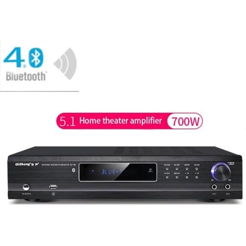 KYYSLB 500W/700W 220V High Power Bluetooth Amplifier 5.1 Channel Professional HIFI Fever Digital KTV Amplifier Audio Karaoke OK