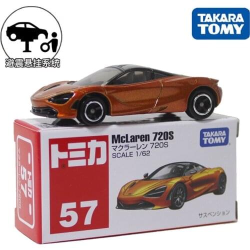 TAKARA TOMY Japan Simulation Car 57 McLaren720S Orange Sports Car Alloy Car Model Kids Toy Car Christmas Gift