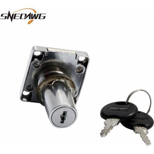 138-38A Zinc Alloy Cabinet Drawer Lock 40x39mm Cupboard Lock Fit 38mm Thick Door Safety Silver Cabinet Lock for Drawer Wardrobe