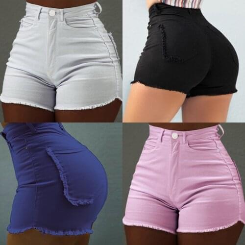 Plus Size Jeans Shorts Women Summer High Waisted Denim Shorts Jeans Women Short 2021 New Female Push Up Skinny Slim Denim Shorts