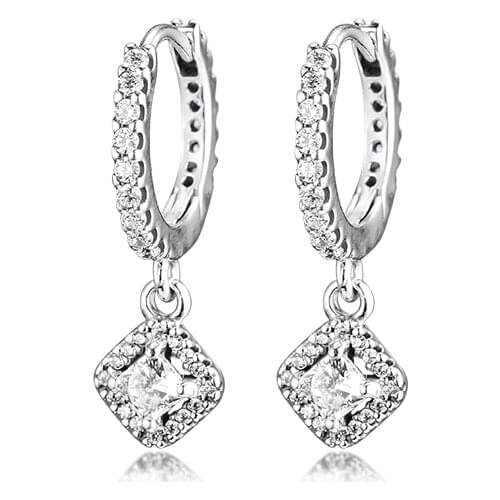 CKK Earring Sparkling Hoop Earrings Sterling Silver Jewelry 100% for Women Brincos kolczyki Pendientes accesorios mujer