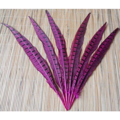 100pcs 30-35cm dyed Mei red Natural real pheasant tail plumage feather bulk sale for home party wedding table decoration