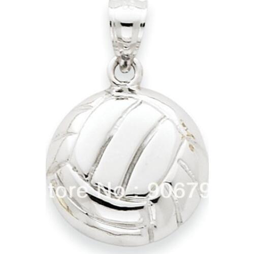 100pcs a lot white color volleyball pendant charm jewelry
