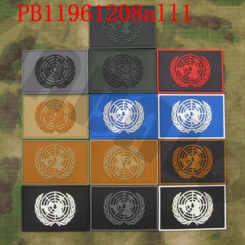 3D PVC Patch The United Nations UN Flag Tactical Military Morale