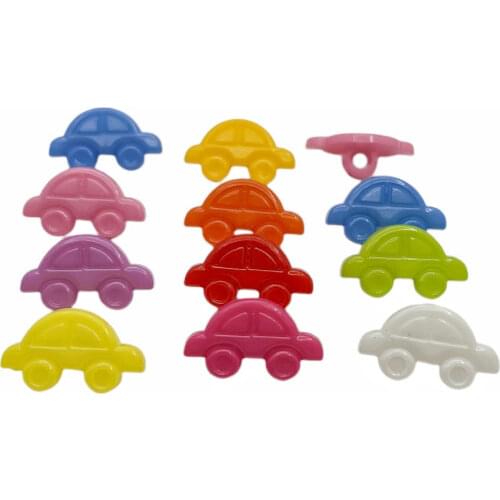10/50/100pcs 30mm Plastic Childrens Car Shape Craft Doll Sewing Button Accessories DIY Scrapbooking