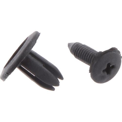 50pcs Nylon Bumper Push Fasteners Rivet Clips Expansion Screws Replacement Kit Fits for Toyota