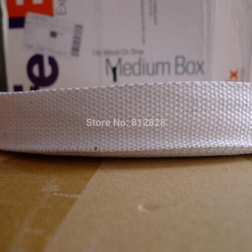 50 Yards 1.25'' 32mm #12 White Color High Quality Bag Straps Polyester Webbing