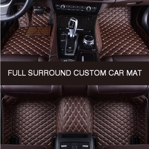 HLFNTF Full surround custom car floor mat For Mitsubishi outlander pajero sport 4 grandis lancer xl 2017 2013 car accessories