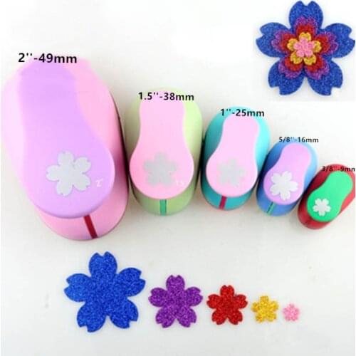 Free Shipping Cherry blossoms shaped craft punch paper cutter eva foam scrapbooking greeting card decoration Sakura hole puncher