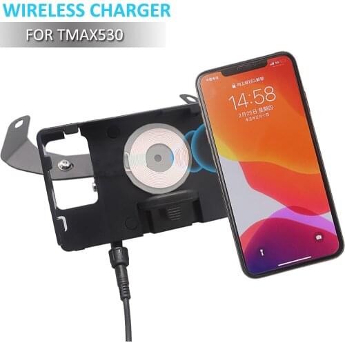 Wireless Charger Mobile Phone Stand Navigation Bracket FOR Yamaha TMAX530 2012-2016 Bracket Mount Smartphone GPS Holder