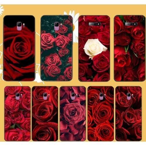 Red rose flower Romantic love shell Phone Case For Samsung galaxy S 9 10 20 A 10 21 30 31 40 50 51 71 s note 20 j 4 2018 plus
