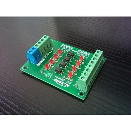 Four-way optocoupler isolation PLC level voltage conversion board 1.8 3.3 5 12 24 V DST-1 R4P-N