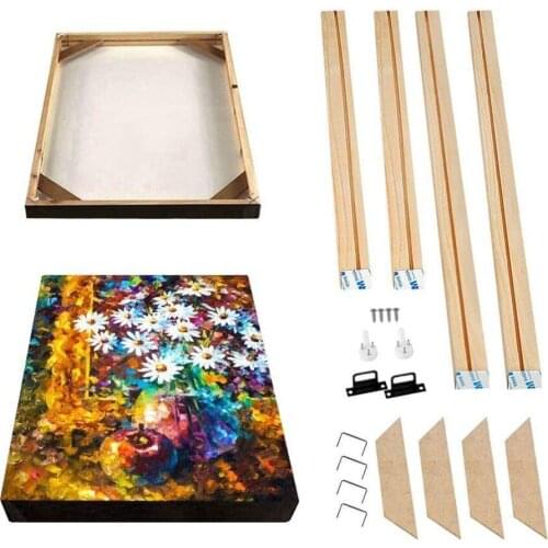 Wood Frame for Preparation of Stretch Canvas Paintings Hanging on Murals, Stand-alone Easels for Posters and Paintings