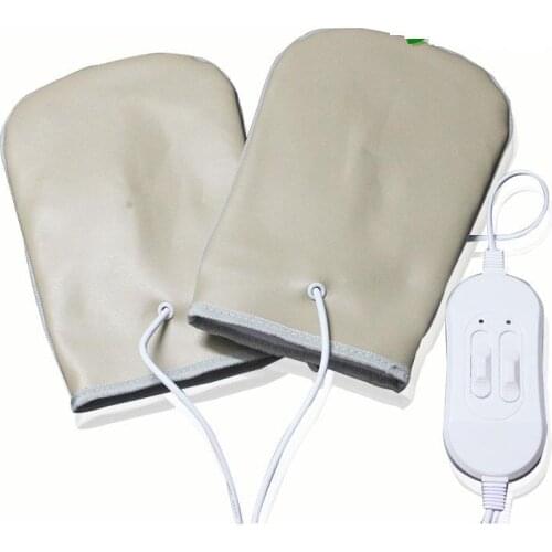 Home beauty spa far infrared electric sauna heating vibrating hand massager gloves slimming therapy finger acupoint massage