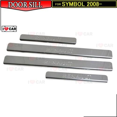 Door sills for Renault Symbol 2008-2012 scuff plate guard stainless door sills sticker car styling decoration protection