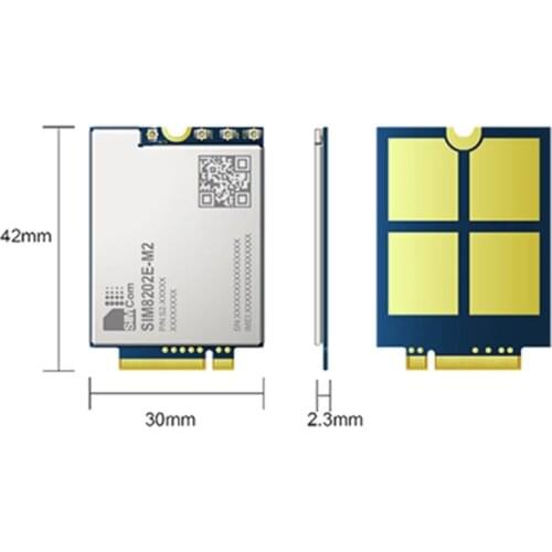 SIMCOM SIM8202E-M2 5G NR/LTE-FDD/LTE-TDD/HSPA+ module Standard M.2 interface compatible with SIM7912G/SIM8200X-M2 series modules