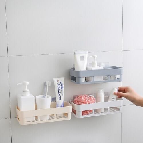 Hot Bathroom Shelf Wall Hanging Bathroom Wall-mounted Storage Racks Toilet Storage Holder Free Punching Racks For Bathroom