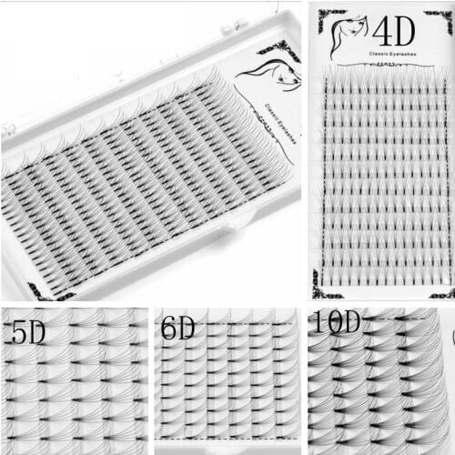 New3D/4D/5D/6D/10D Russian Volume Eyelashes Extension Short Stem Pre made Fans C D curl Mink Lash Eyelash Individual Extensions