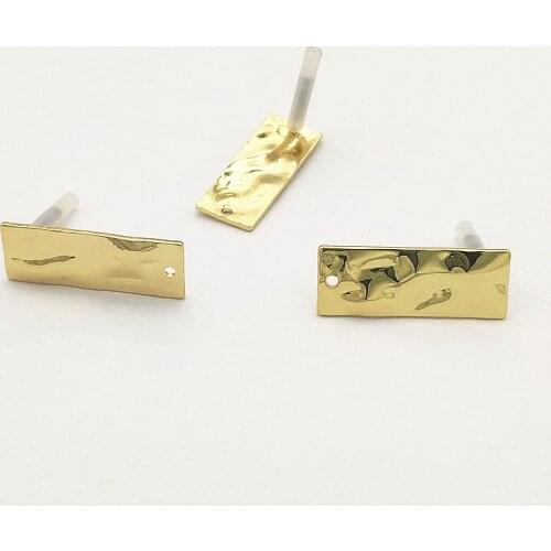 New Arrival! 24x9mm 100pcs Zinc Alloy Rectangle Ear Stud for Handmade Necklace Earring DIY Parts,Jewelry Findings & Components