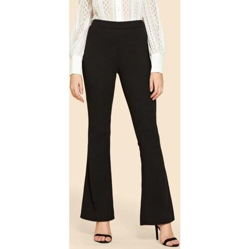 Autumn Womens Pants High Waist Flared Pants Casual Trousers Women Flared Pants Ladies Professional Pants Plus Size Ol Pants