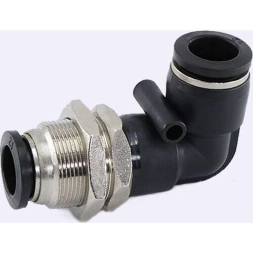 Pneumatic components--PLM series Bulkhead Union Elbow Quick Connecting Tube Fitting for 4/6/8/10/12mm