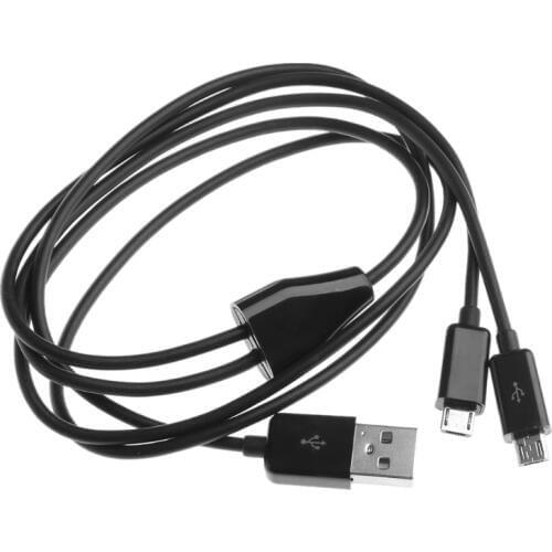 Portable USB 2.0 Type A Male To Dual Micro USB Male Splitter Y Charging Data Cable