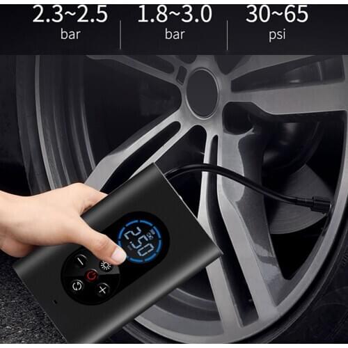 150psi Rechargeable Car Air Inflator Pump with LED Lamp for Car Motorcycle Bicycle Tyre Tire Balls Smart Digital Inflatable Wire