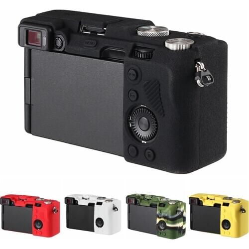 Top Texture Design Rubber Silicone Case Body Cover Protector Frame Skin for Sony A7C Alpha 7C ILCE-7C Camera Soft