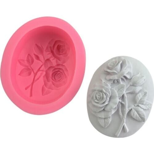 Rose Bouquet Soap Mold Handmade DIY Creative Silicone Mold Ice Cream Mousse Cake Baking Tools Epoxy Plaster Mould