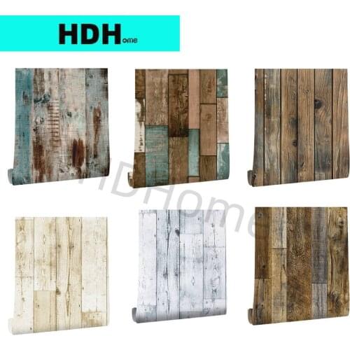 Wood Grain Self Adhesive Wallpaper Roll PVC Retro Wood Contact Paper Vintage Waterproof Peel and Stick Wallpapers for Wall Decor