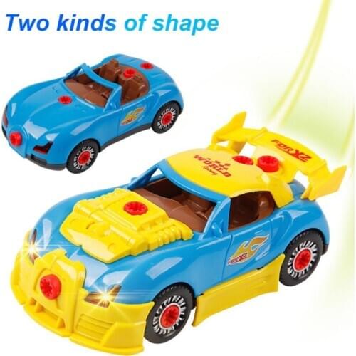 DIY Detachable Assembly Racing Car Educational Toys Kids Birthday Christmas Gift
