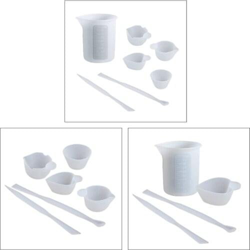 1 Set Resin Art Mixing Measuring Cups Silicone Stir Stick Epoxy Mold DIY Tool
