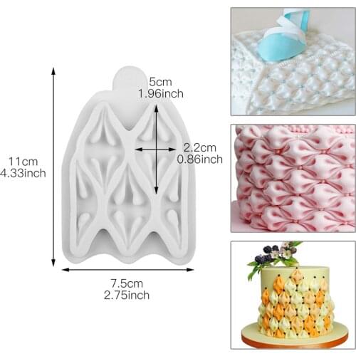 Easy Fabric Puff Silicone Mold Dessert Cake System for Cake Decorating Tool Fondant Cupcakes Topper Sugar craft Candy Pastry
