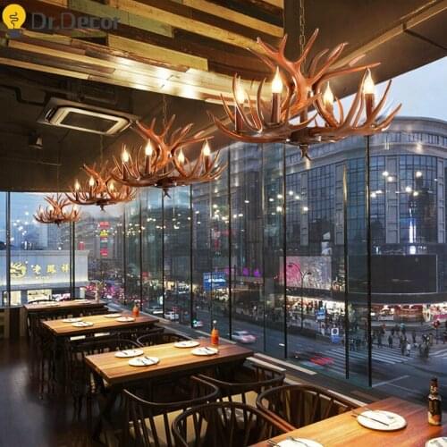 Nordic Antler Ceiling Chandelier Lighting Restaurant LED Chandeliers Lamp LOFT Industrial Home Decoration Kitchen Hanging Lamps