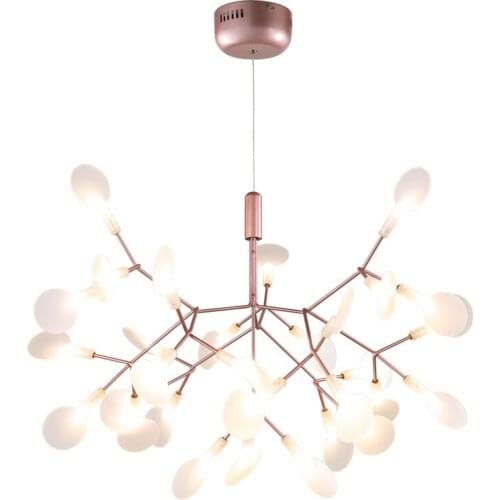 Modern Creative Firefly LED Chandelier Nordic Personality Dendriform Iron Acrylic Lamp Living Room And Bedroom Decorative Lamps
