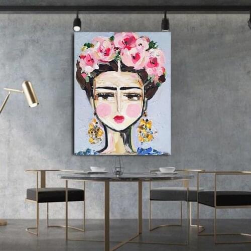 Modern Abstract Woman Portrait Canvas Painting Impressionist Posters and Prints Cuadros Wall Pictures for Living Room Home Decor