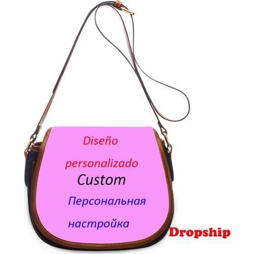 Brand Messenger Bags For Teenager Girls Custom Image Women PU Leather Ladies Mini Crossbody Bag Female Adjustable Shoulder Bag