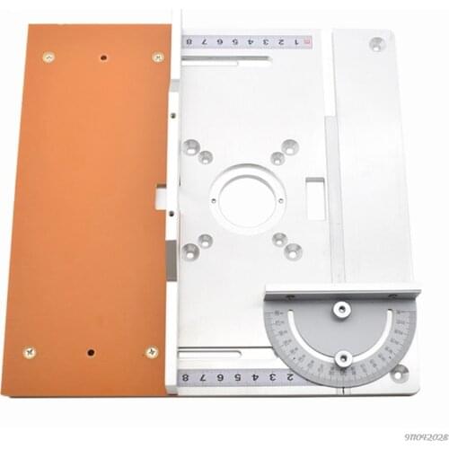 Planing Table Insert Plate 245x240x8mm Aluminum Router Planing Table Insert Plate with 8 Rings and Screws woodworking Wholesales